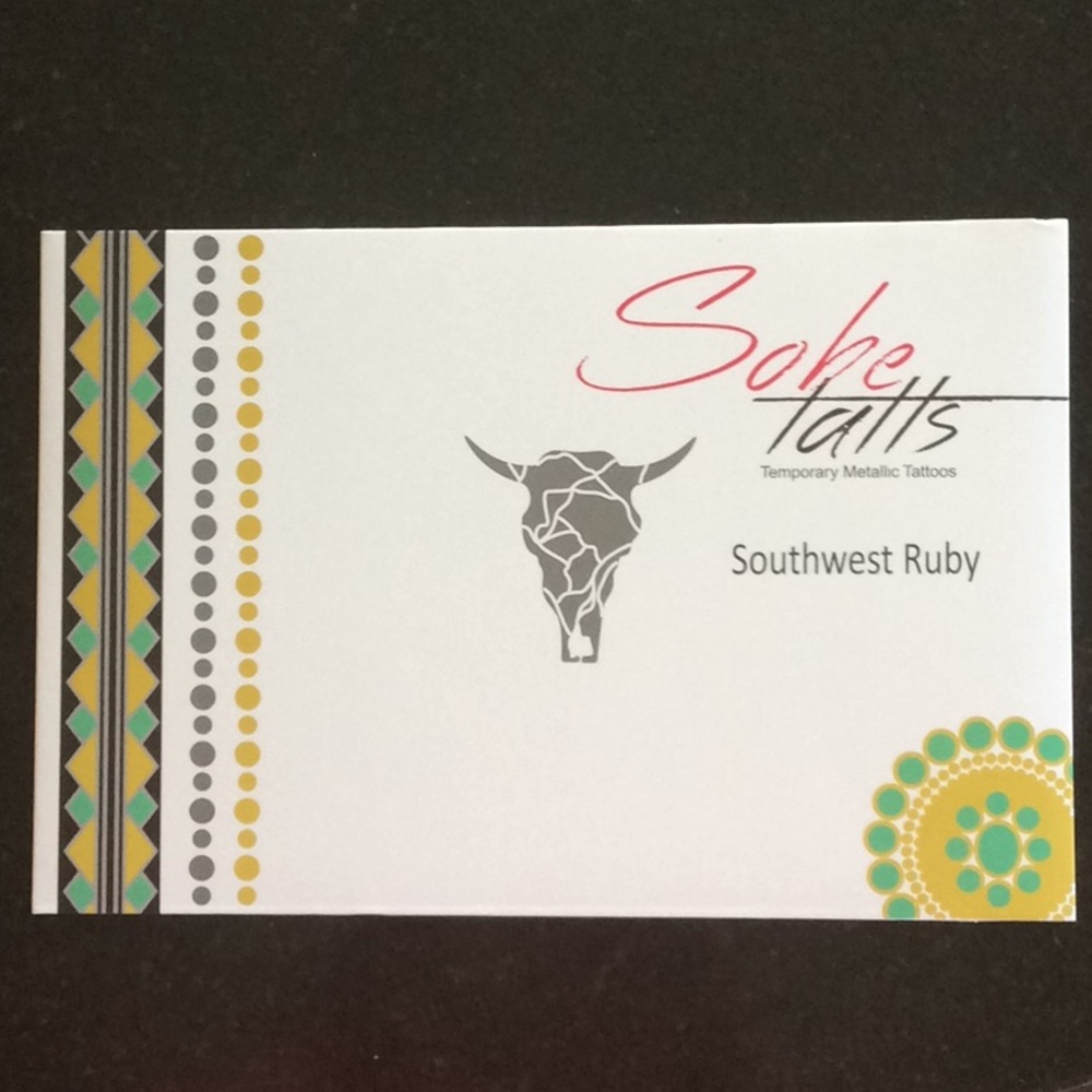 Sobe Southwest Rugby temp metallic tattoo